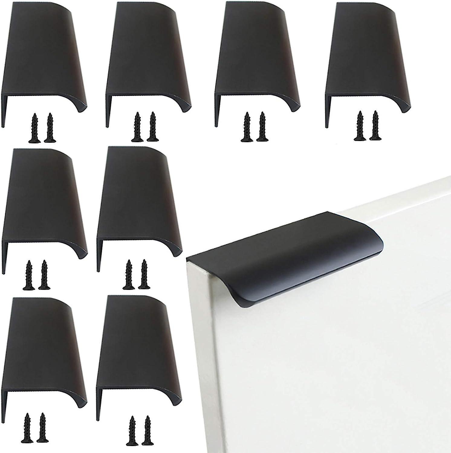 Kitchen Cabinet Handle Drawer Curved Door Handle Pull Knobs Black Invisible Concealed Hidden Pull Ha