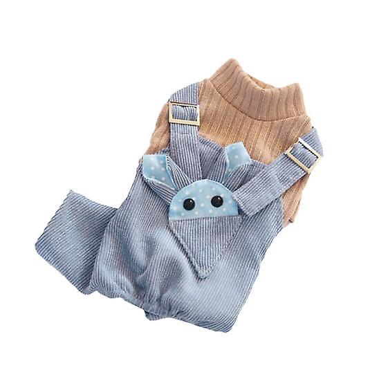 Stylish Pet Overalls All-matched Keep Warm Patchwork Dog Four-legged Clothes