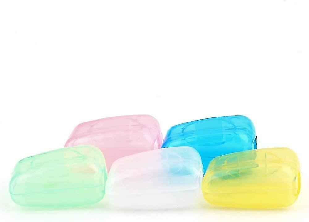 5 Pieces Toothbrush Head Case Portable Travel Random Colour