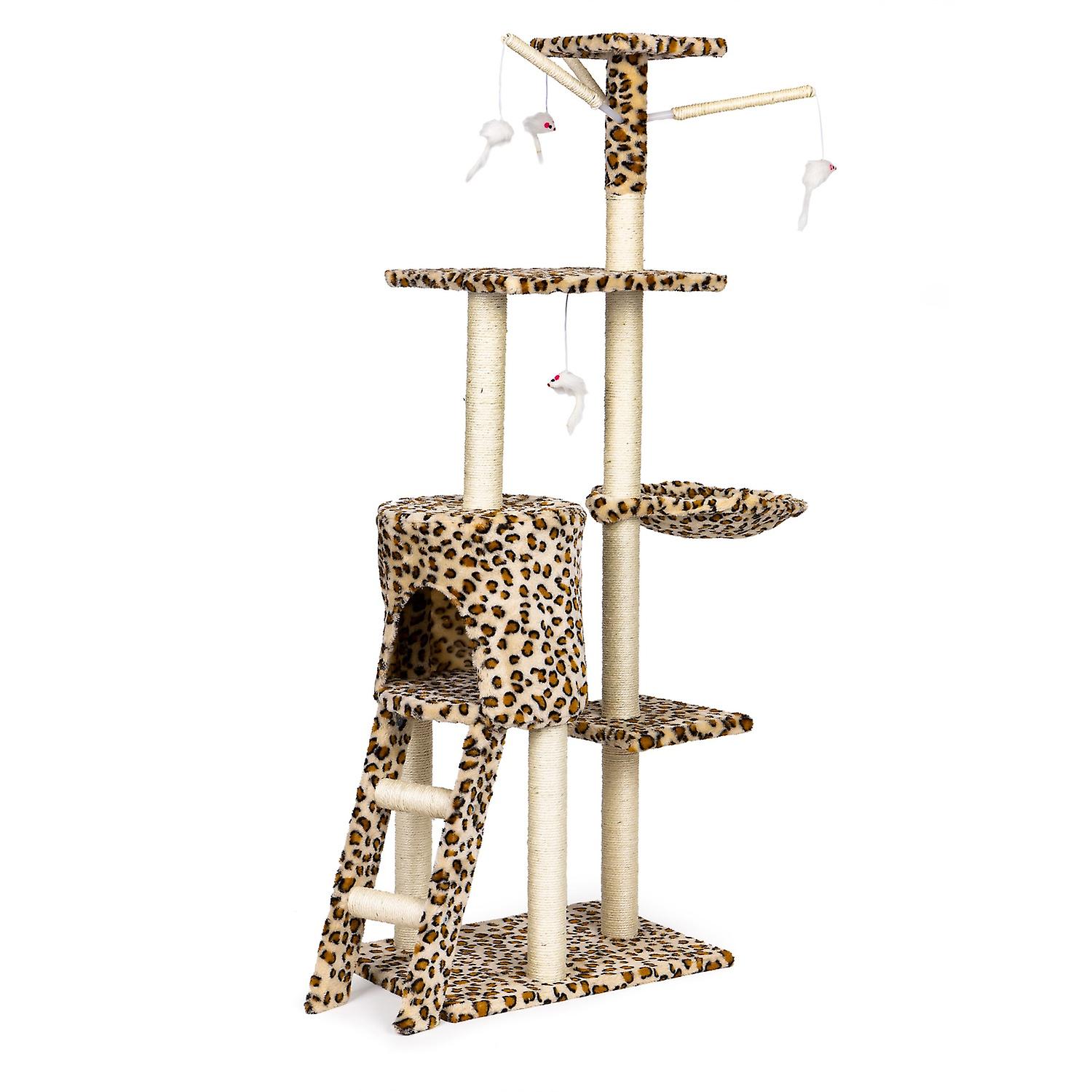 Cat Scratcher, House, Tree, Bed, 138cm xl, Panther