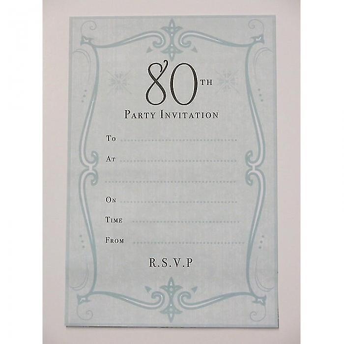 80th Invitations (Pack of 20)