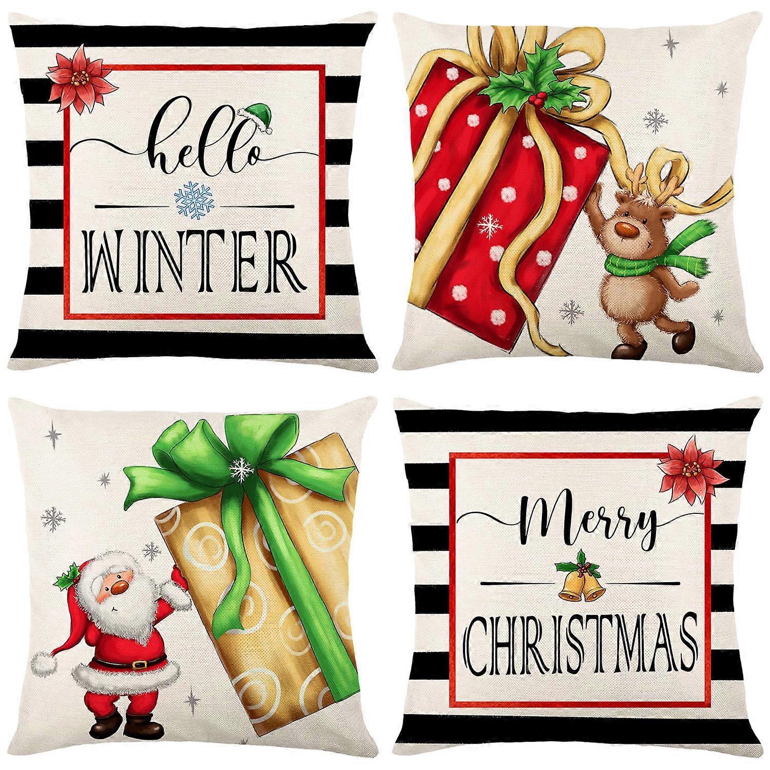 4pcs Christmas Pillow Case