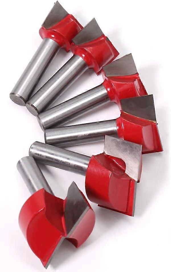 Pack of 6 Cleaning bottom router bits 8mm wood milling cutter flush fitting hinge mortise model cleaning bits