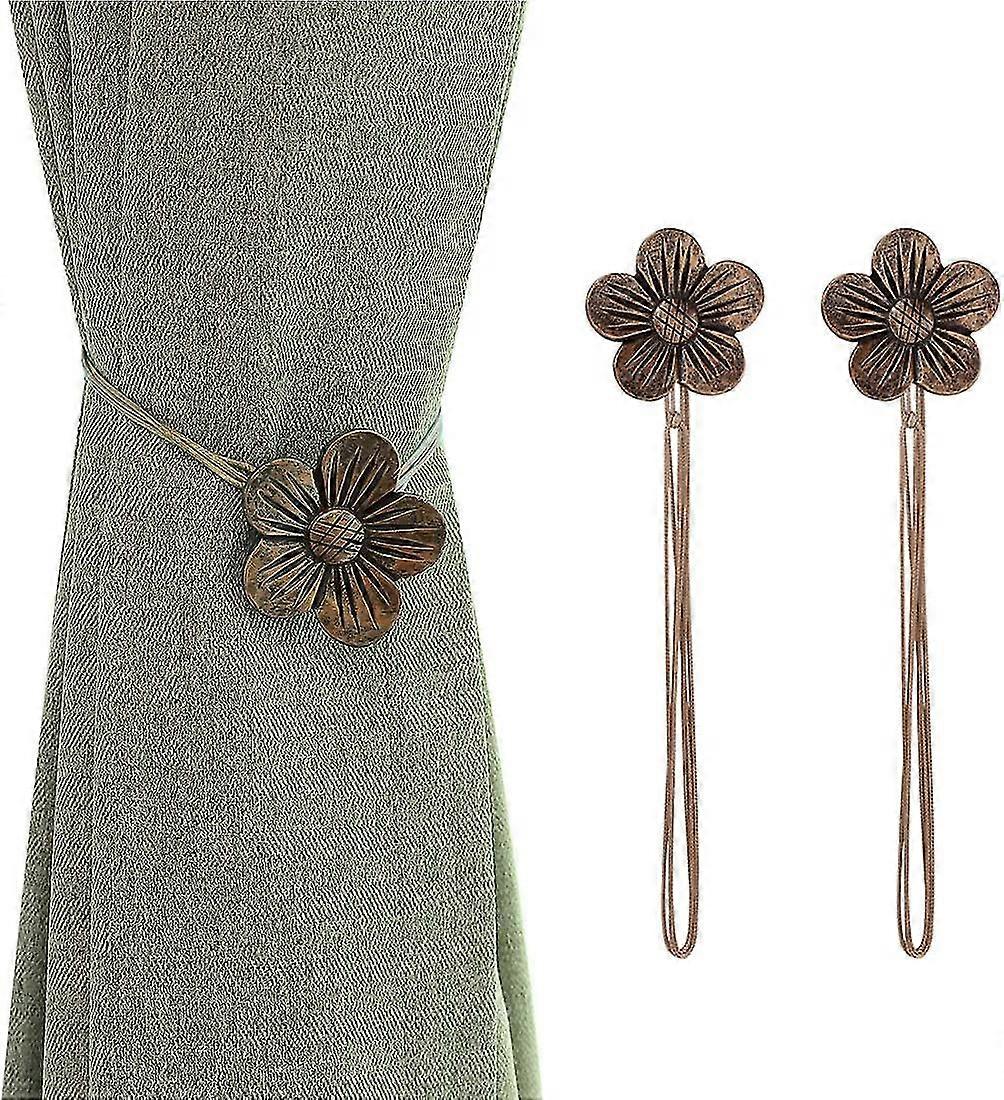 Set Of 2 Retro Magnetic Curtain Tiebacks, Japanese Apricot Tree