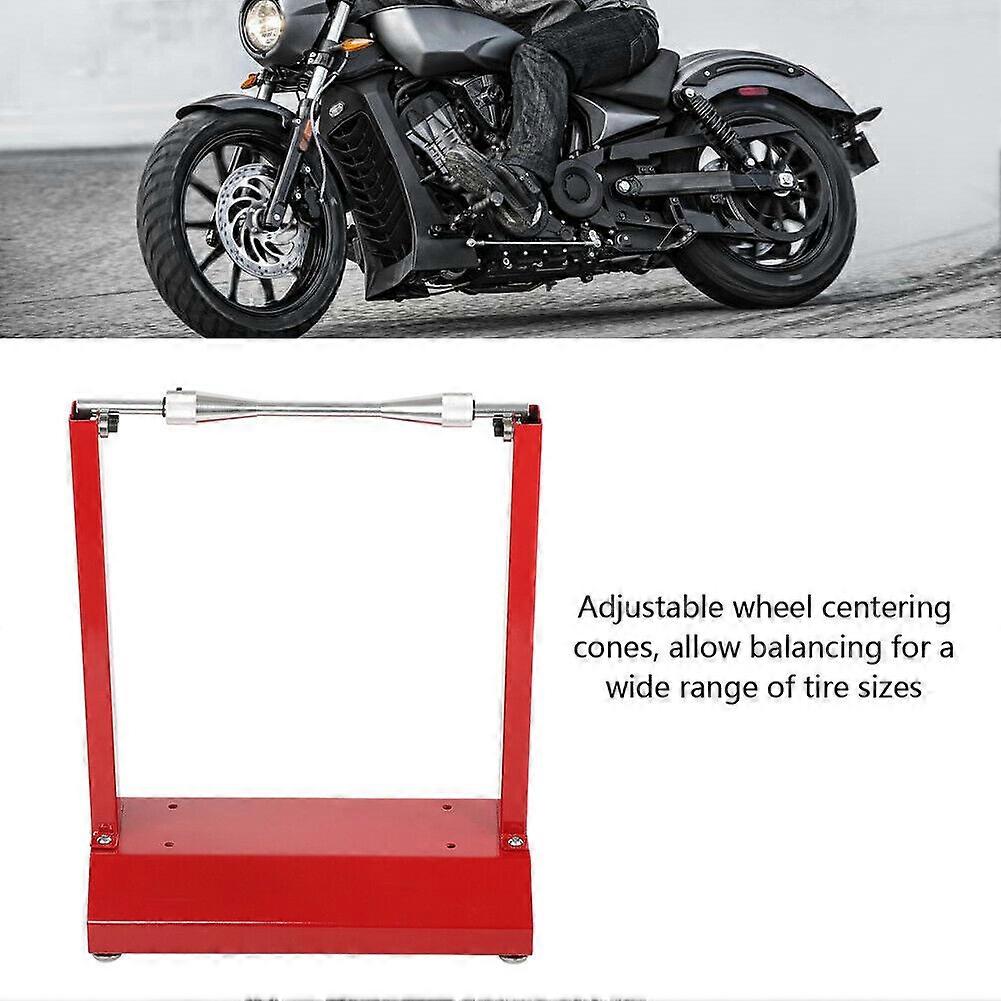 Motorcycle Wheel Balancer Balancing Stand Maintenance Rack Red