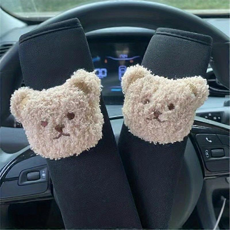 2pcs Car Seat Belt Shoulder Pads With Cartoon Decoration