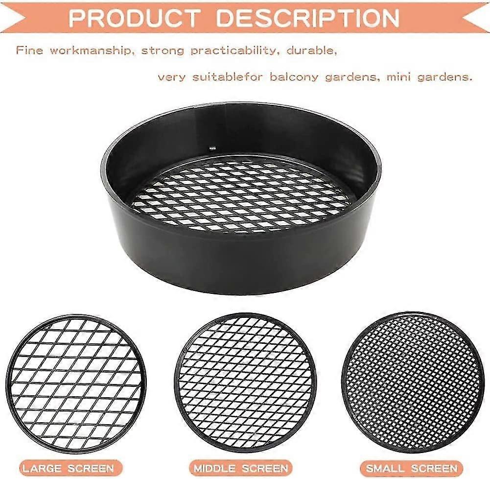 Handheld Sieve Plastic Sieve Soil Sieve Replaceable Screen