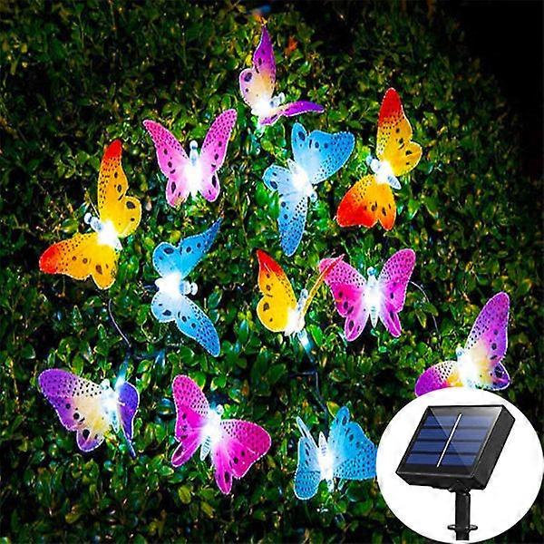 Solar Garden Butterfly Light String Decoration, Outdoor Solar Path