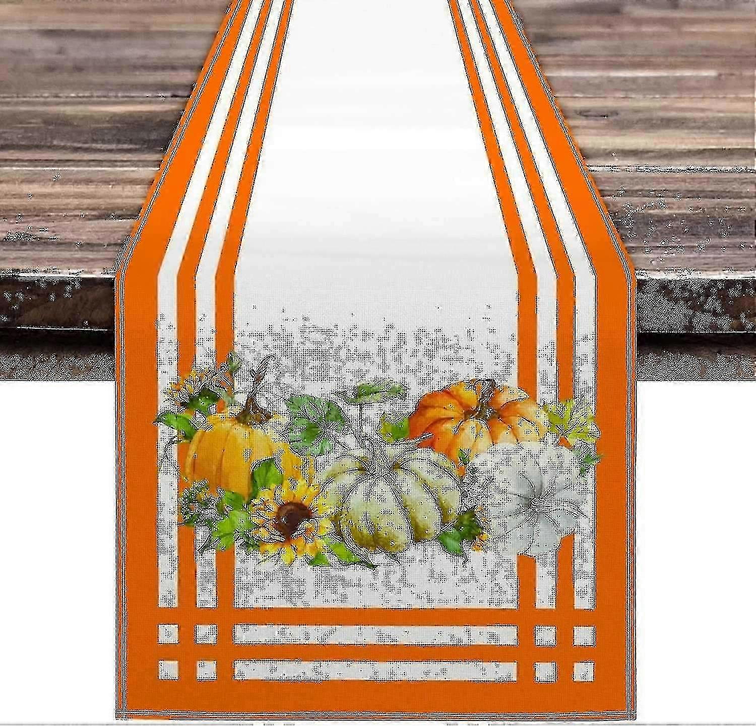 Thanksgiving Burlap Table Runner Table Decoration Linen