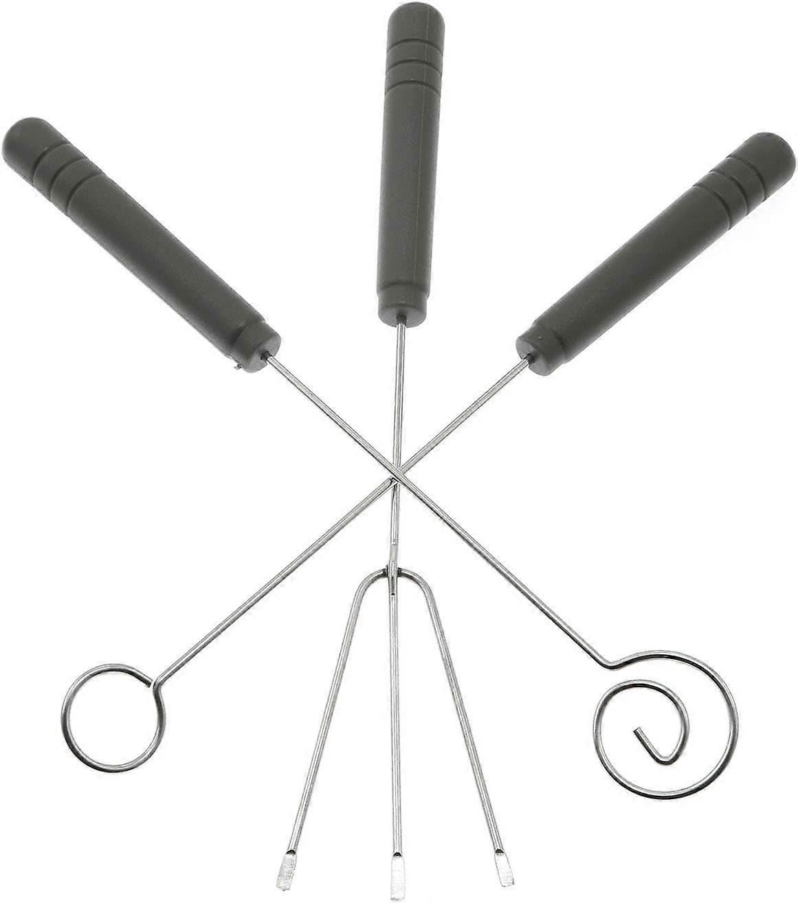 3PCS Candy Dipping Tools Chocolate Dipping Fork Spoons Set, Culinary Decorating Spoons