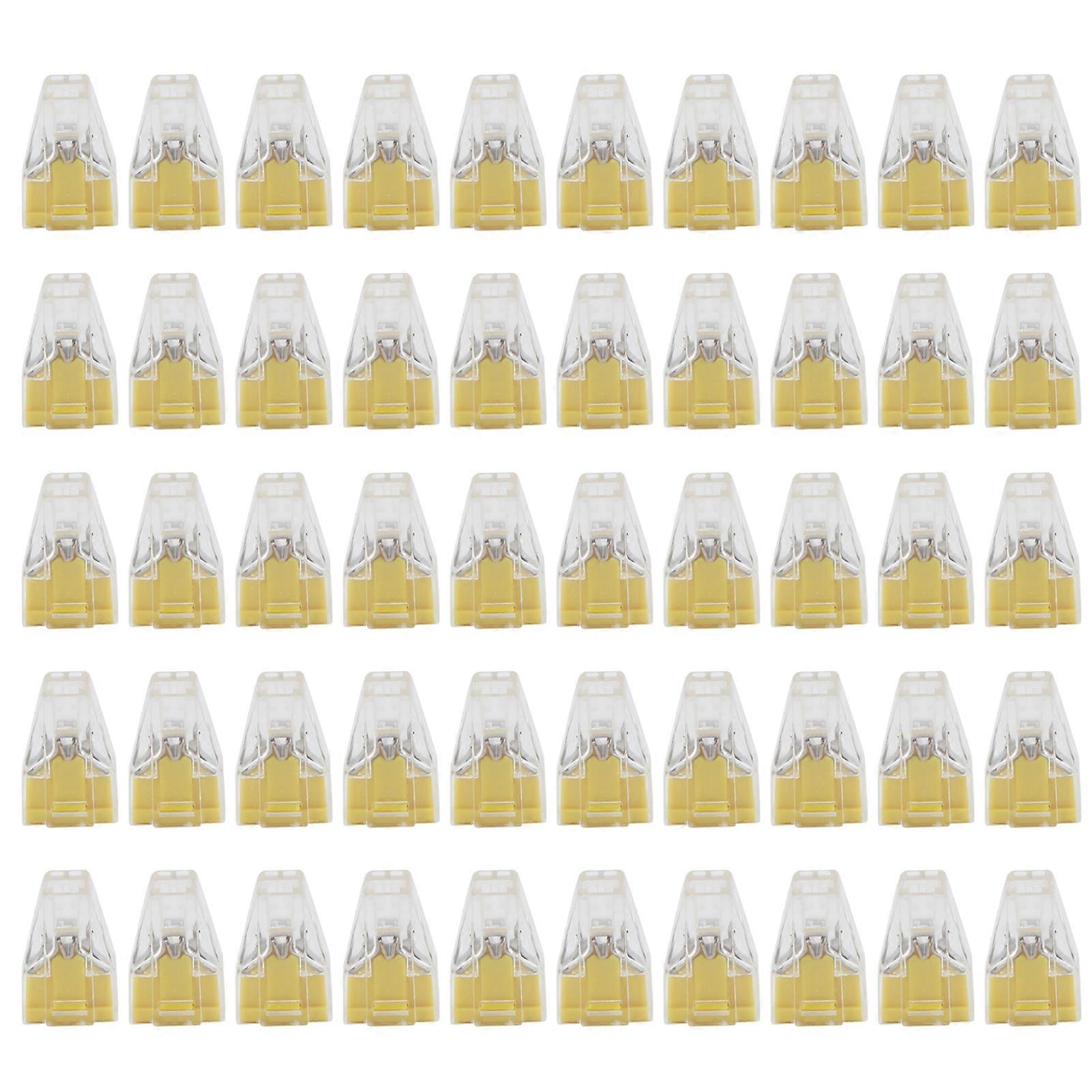 50Pcs Wire Connector NonTwist Pushin Quick Connect Electric Cable Terminal Block Kit(PCT-102 ) YEMAA