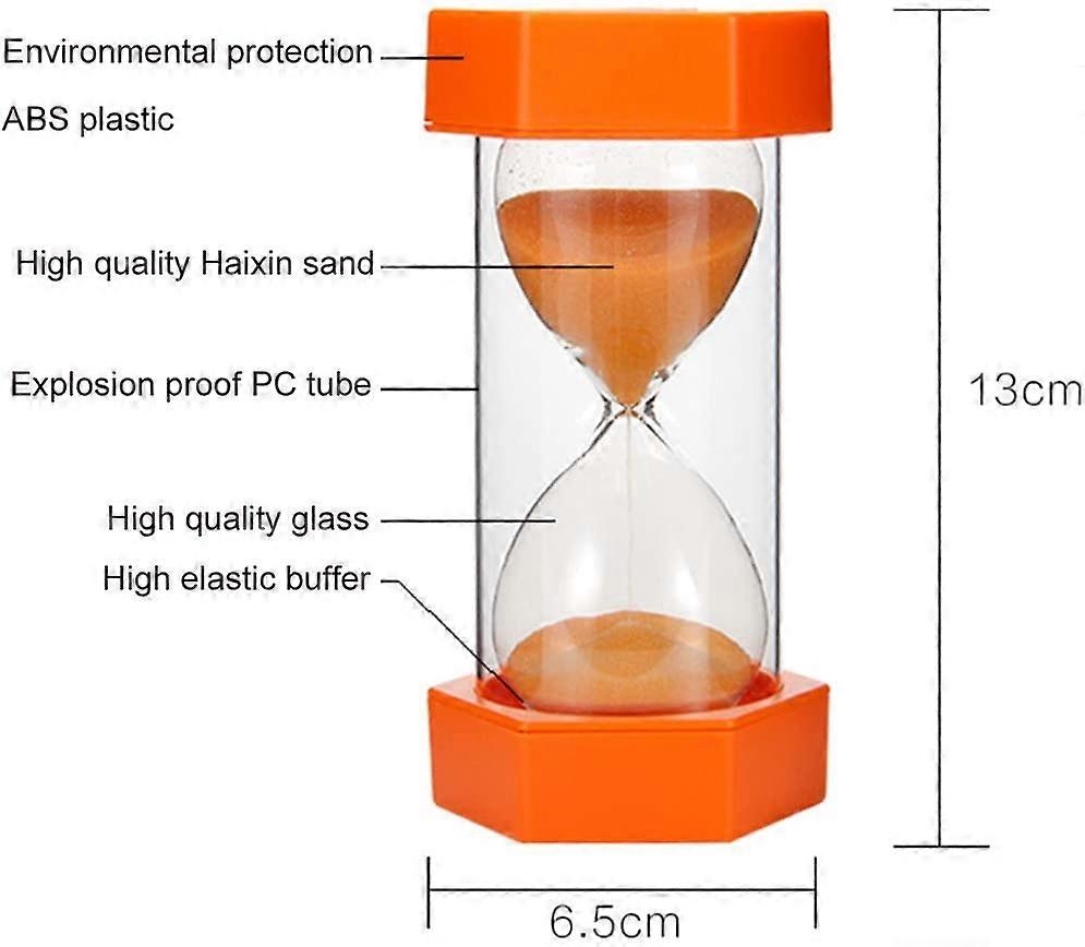 10/15/20/30min Sandglass, Hourglass Sand Clock Kitchen Timer Child Game Toy, Children's Plaything, Desk Ornament Random Color 5 Minutes