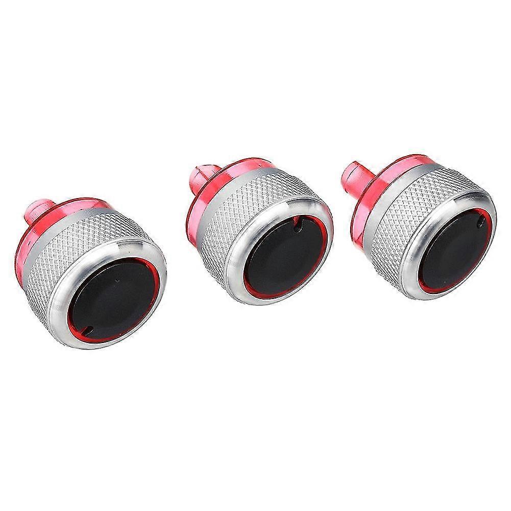3pcs Aluminum Alloy A/c Heater Switch Knob Buttons Set For Peugeot 206 207 C2