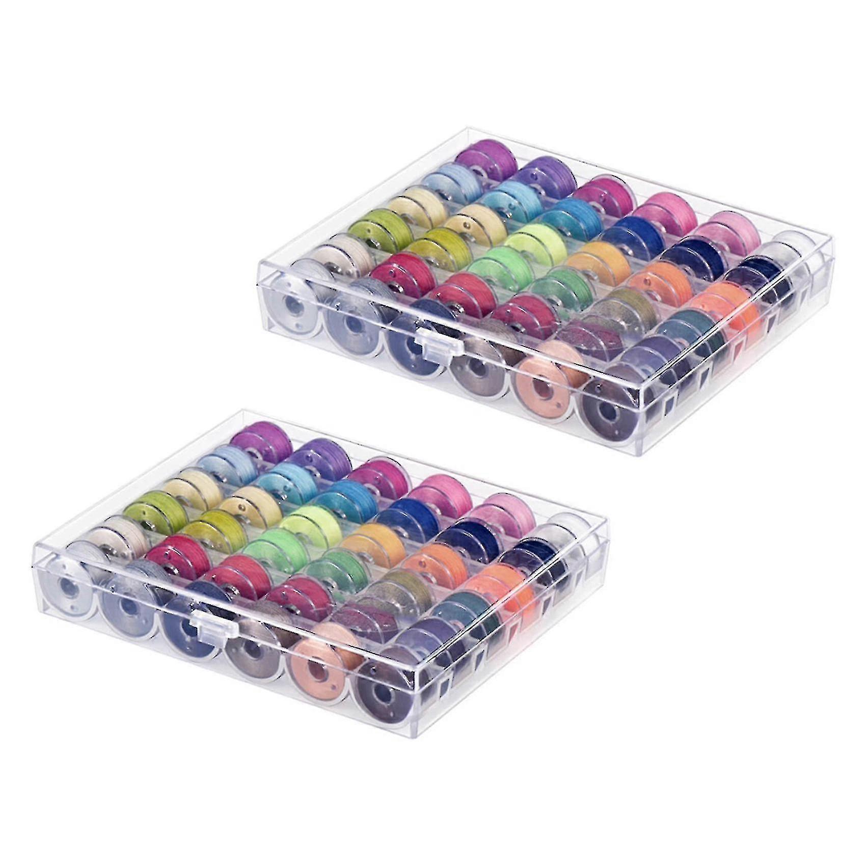 36 Pcs Bobbins & Sewing Threads With Soft Measuring Tape For Brother