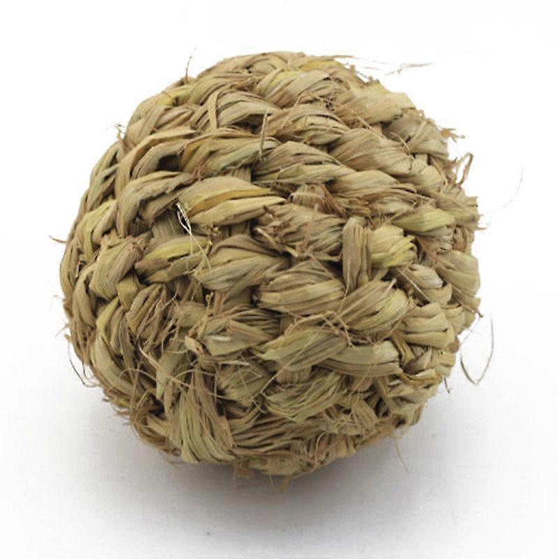 Pet Chew Toy Natural Grass Ball with for Rabbit Guinea Pig Tooth Cleaning