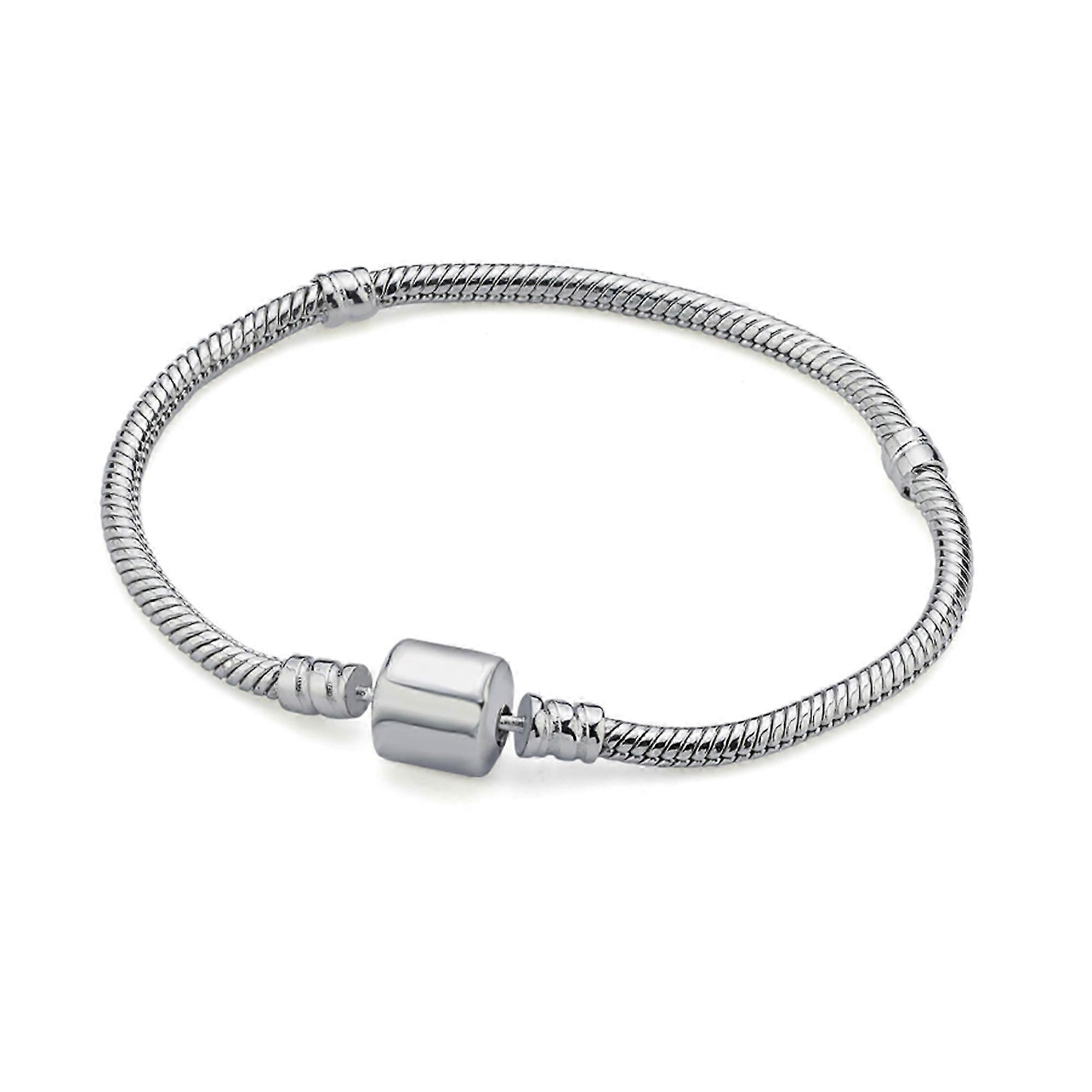 925 Sterling Silver Snake Chain Memory Bracelet For Your Charms