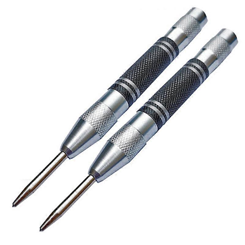 2Pcs Automatic Center Punch Center Hole Punch Loaded Marking Starting Holes Tool Woodwork Tool Dril