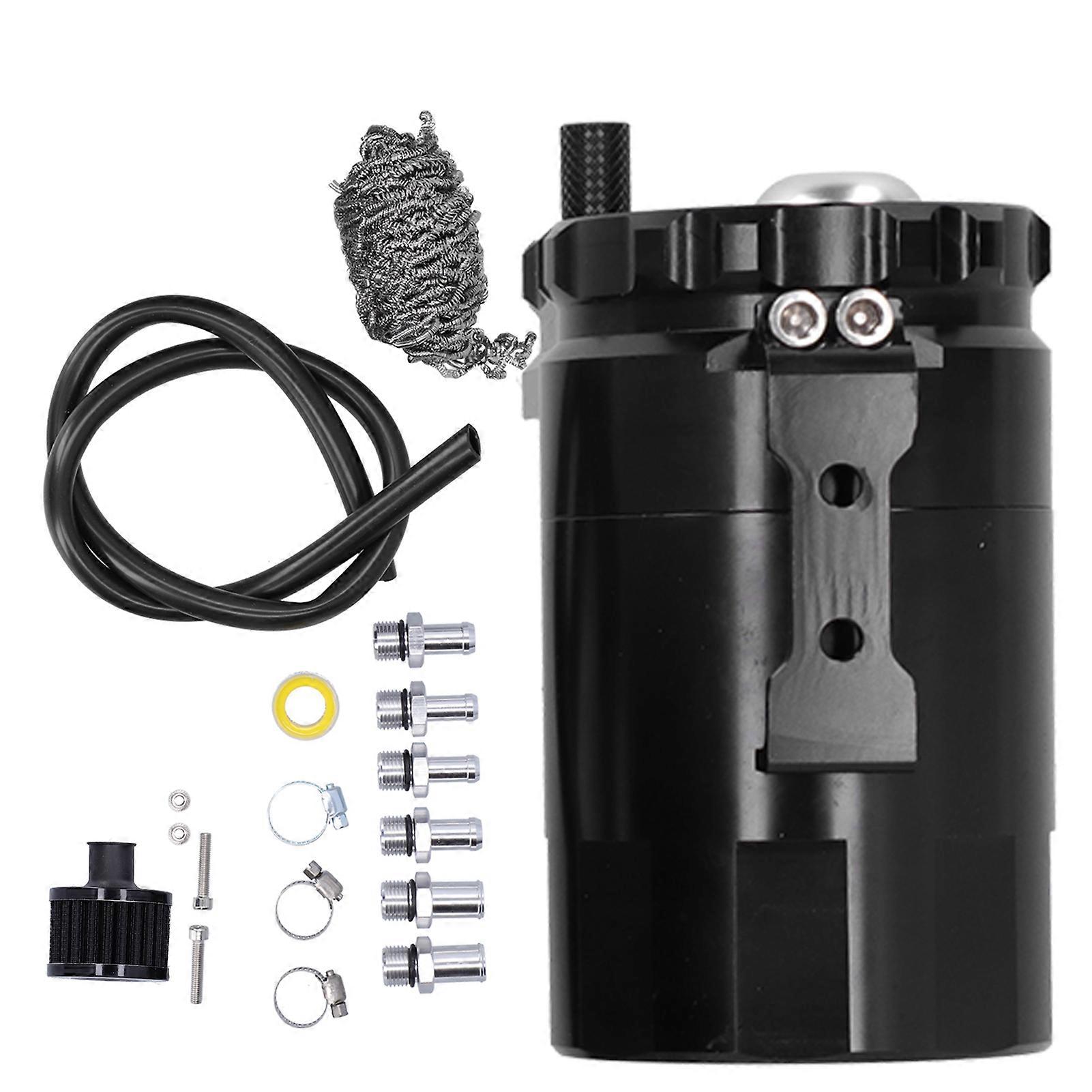 350ml κιτ Oil Catch Can Keep Engine Clean Universal για τα περισσότερα αυτοκίνητα και μικρά μέρη μοτοσικλετώνΜαύρο