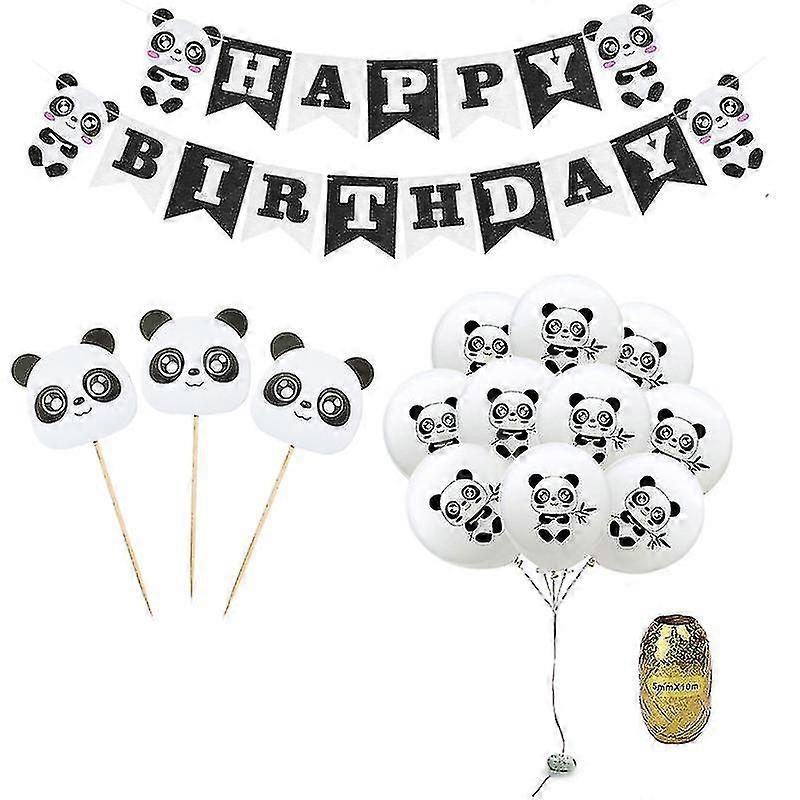 18pcs Panda Party Decorations