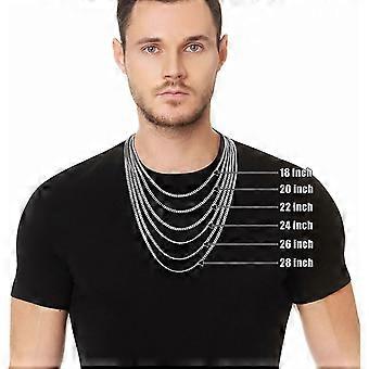 Men's 18 Inch Necklace Gold 3mm 18 Inch Connell Curb Necklace