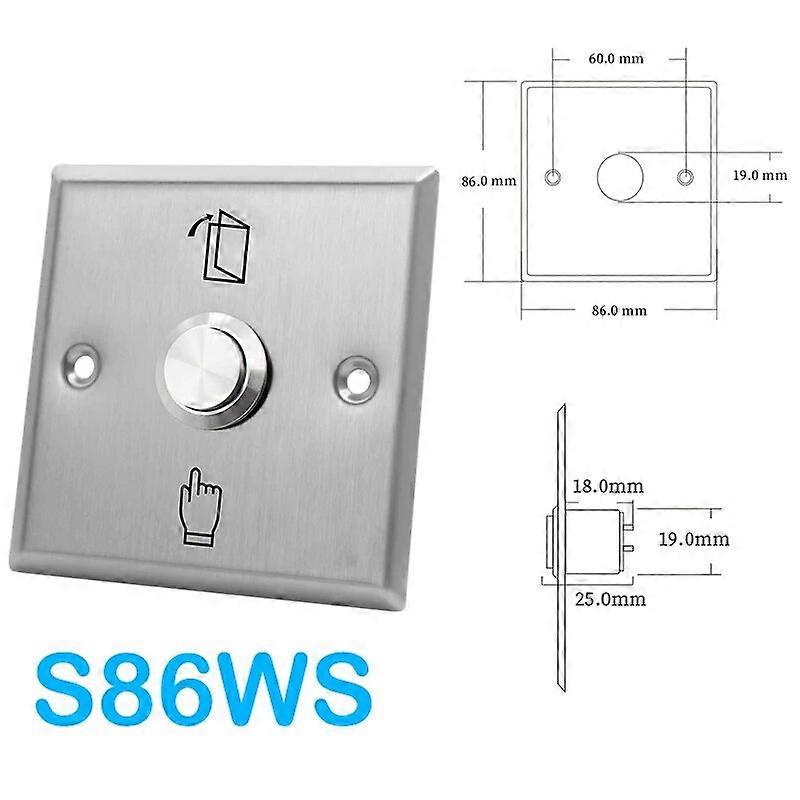 Stainless Steel Exit Button Push Switch IP67 Waterproof Exit Door Sensor Opener Release for Home Access Control Lock System