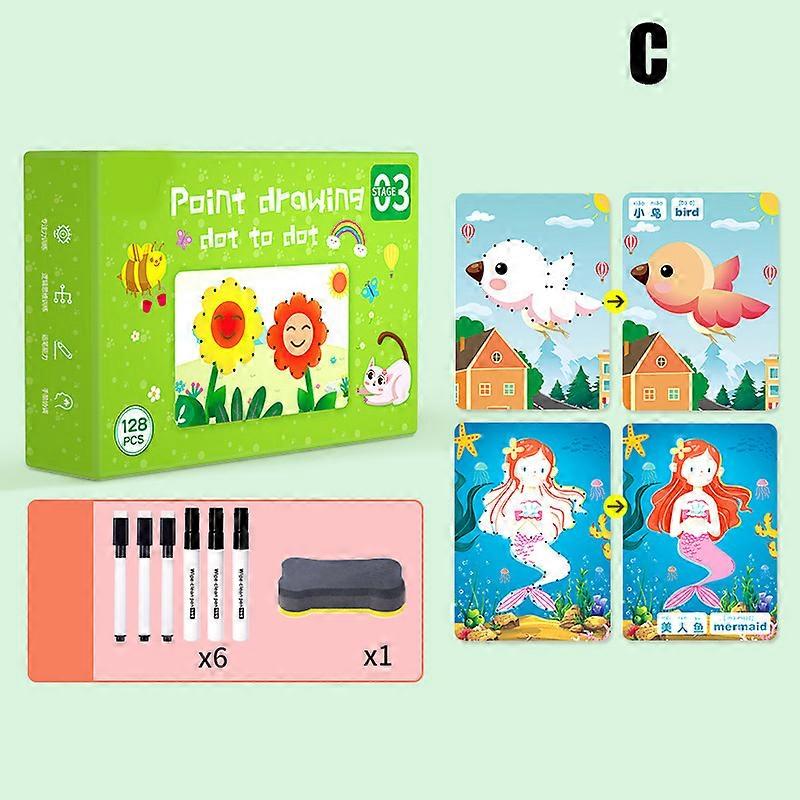 Magical Tracing Workbook Kids's Preschool Educational Toys Erasable Reusable Logical Thinking Training Book
