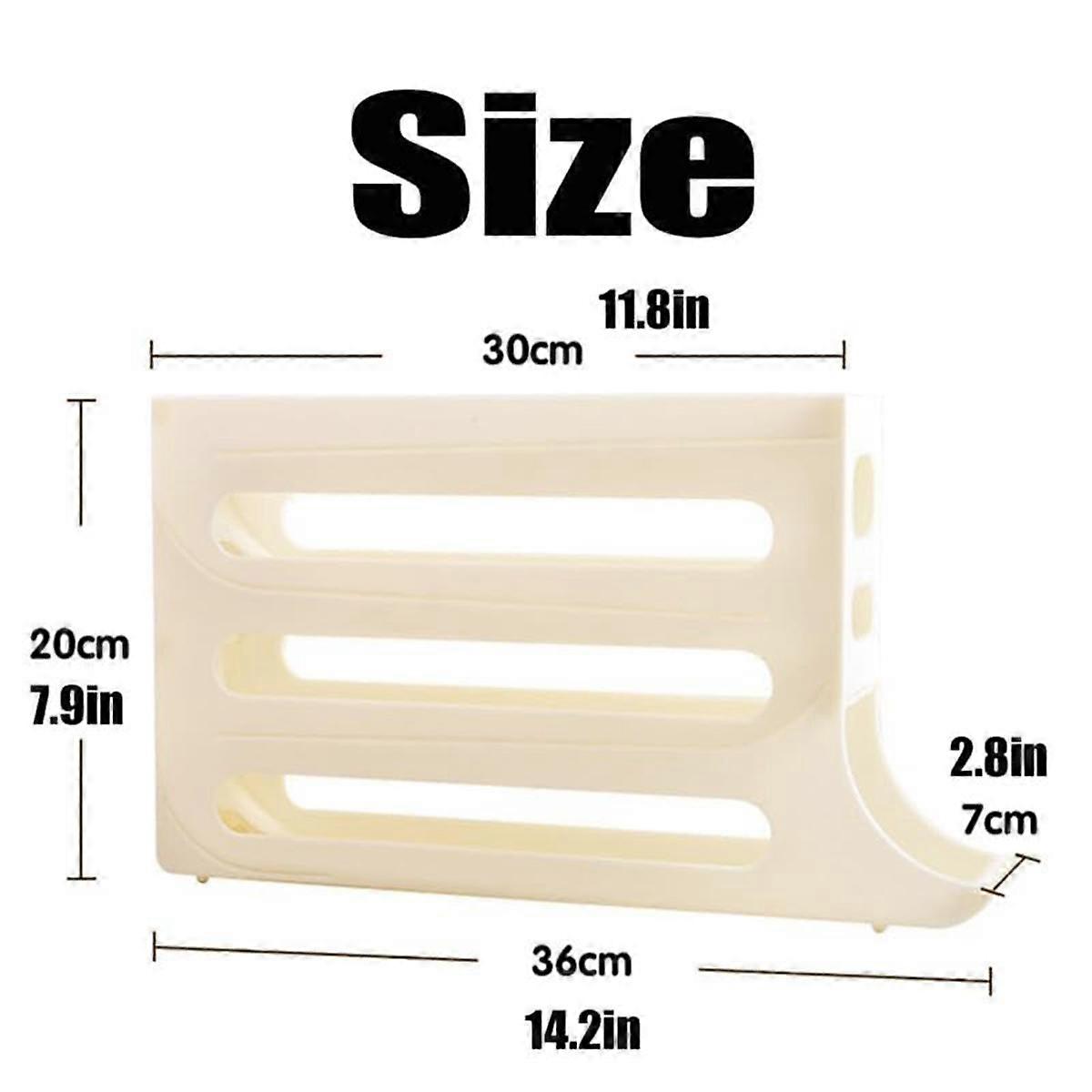 4 Tiers Egg Holder for Fridge,Egg Holder for Refrigerator, Eggs Dispenser Auto Rolling Egg Tray Sto