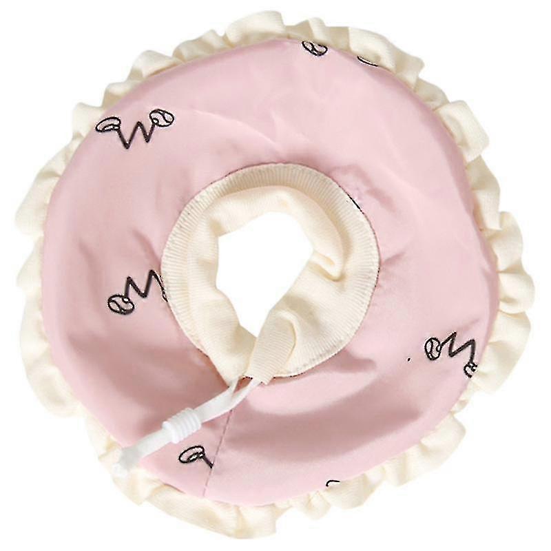 1pc Elizabethan Collar Anti-lick Anti-bite Anti-scratch Cat Saliva Scarf For Small Pets Use Cobaya Flying Squirrel (pink, Large)