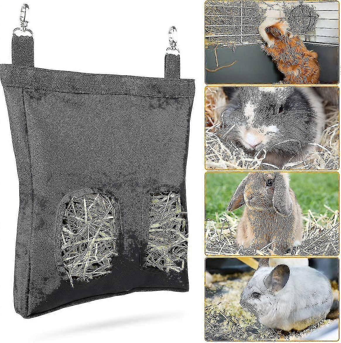 Rabbit Hay Feeder Bag Guinea Pig Hay Feeder Storage Hanging Feeding Hay For Small Animals