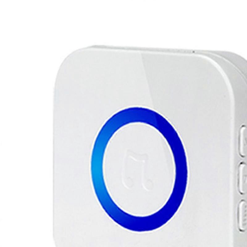 Caregiver Pager 4 Stufen Lautstärke Ferngesprächs-Smart-Call-System mit Lanyard für ältere Patienten Weiß EU PLUG 2 Call Button1 Empfänger