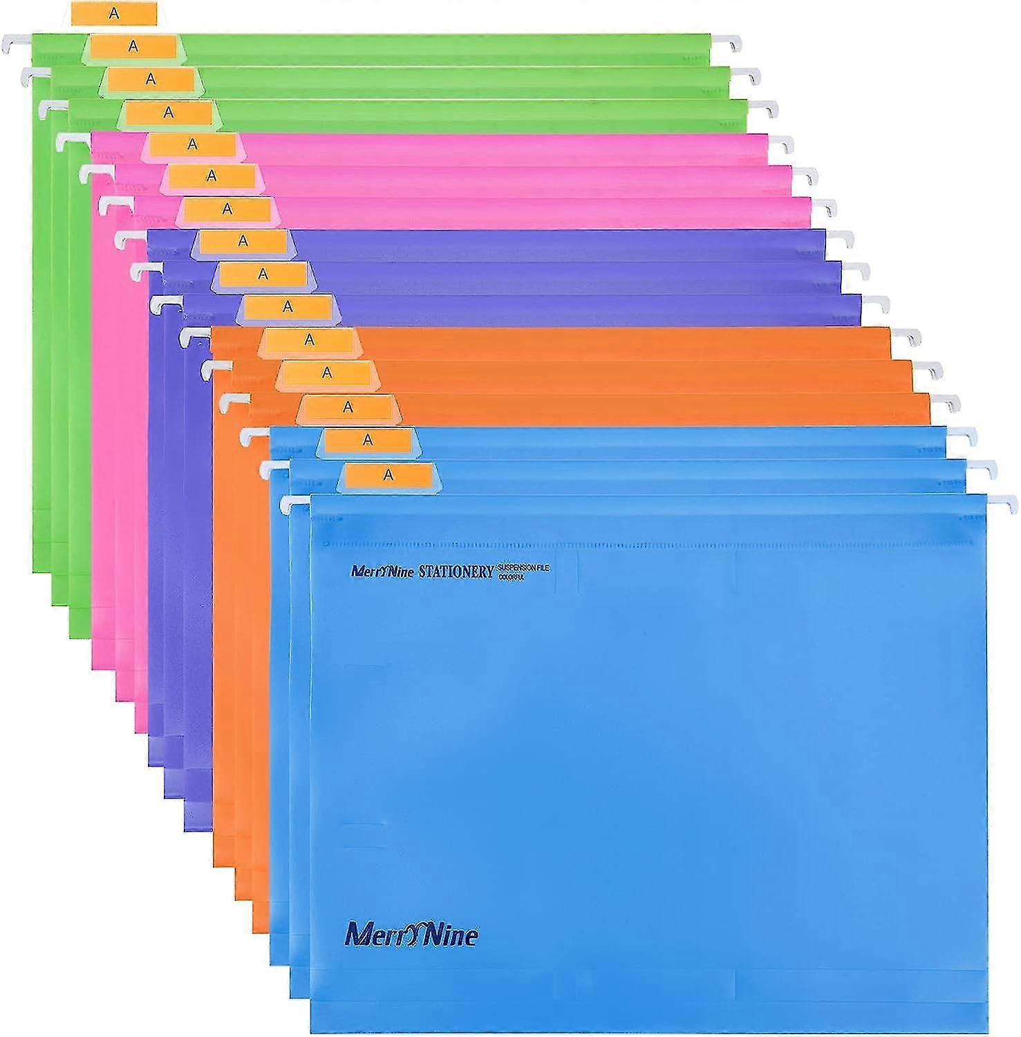 Hanging File Folders, 15pcs Letter Size Suspension Files, Polypropylene Filing Cabinet Suspension Files With Tabs And Card Inserts For School Home Wor