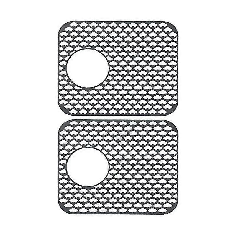Silic Sink Mat, 2 Pcs Non-slip Folding Kit Sink Protector Pads Grid Accessory For