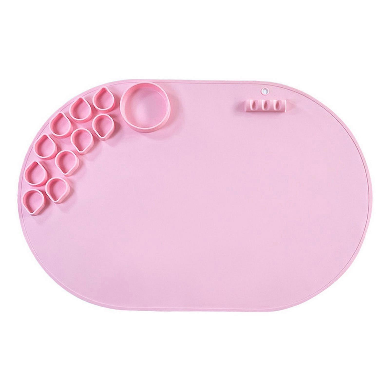 Silicone Drawing Mat Waterproof Heat-resistant Foldable Colorful Paint Dividers Drawing Pad Reusable Professional Kids Art Painting Palette Mat Painti