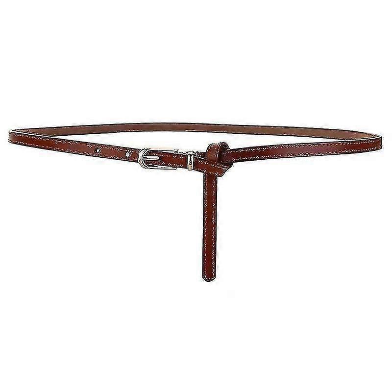 1.1cm Wide Women's Thin Belt With Alloy Pin Buckle Fashion Knotted Single-loop Thin Belt