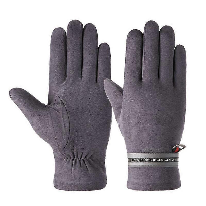 Thermal Touch Screen Winter Gloves, Full Suede Leather, Soft and Warm