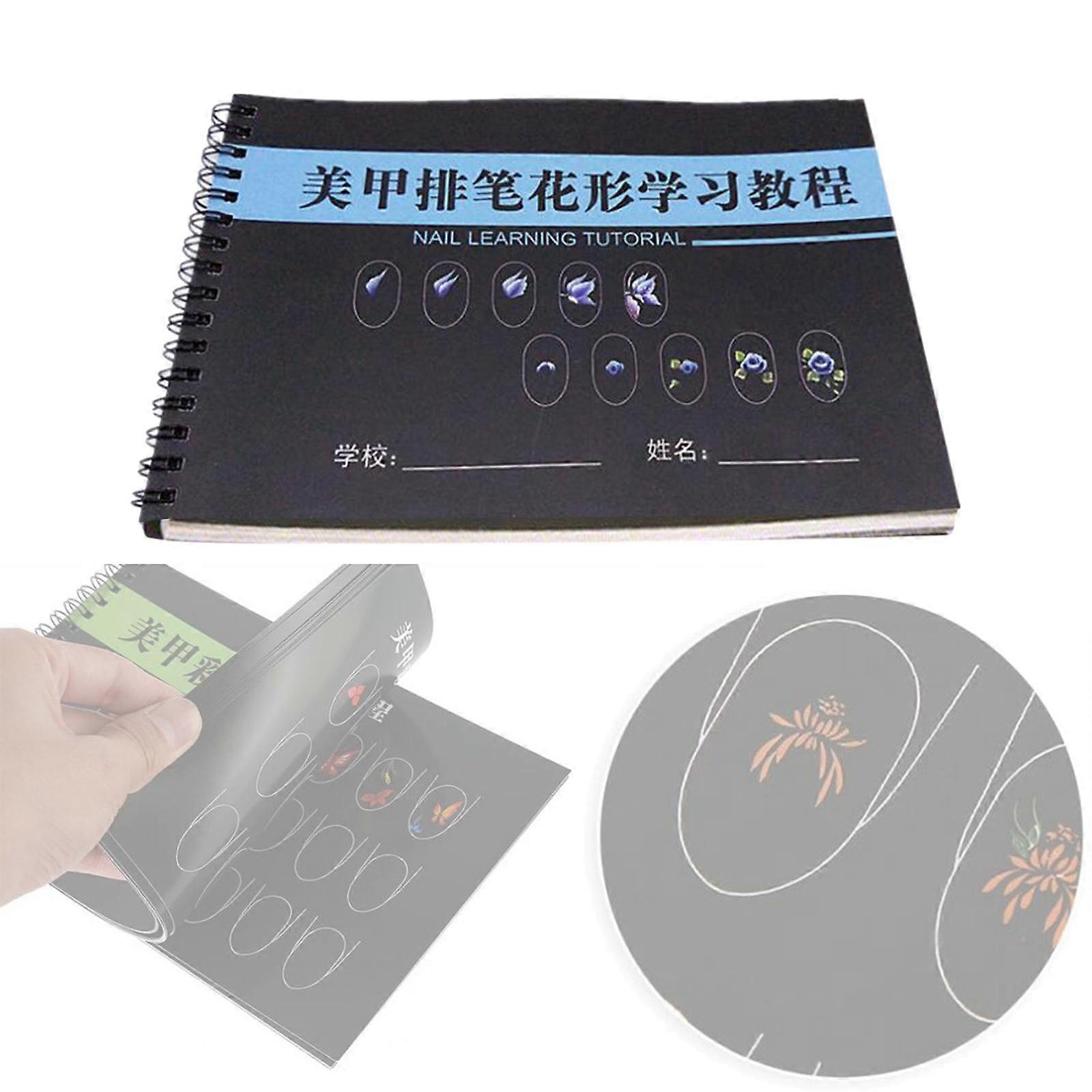 Nail Art Practice Template Learning Paper Book for Beginner - Line Drawing
