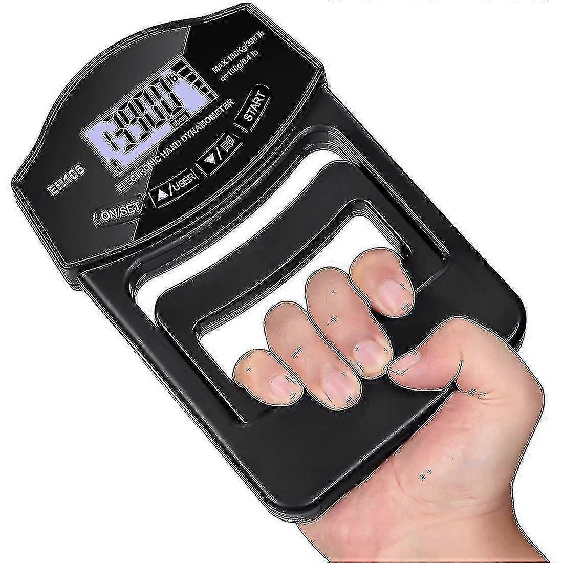 Grip Strength Tester, 396lbs/180kg Digital Hand Dynamometer Grip Strength Meter Usb Lcd Screen Hand-Yvan