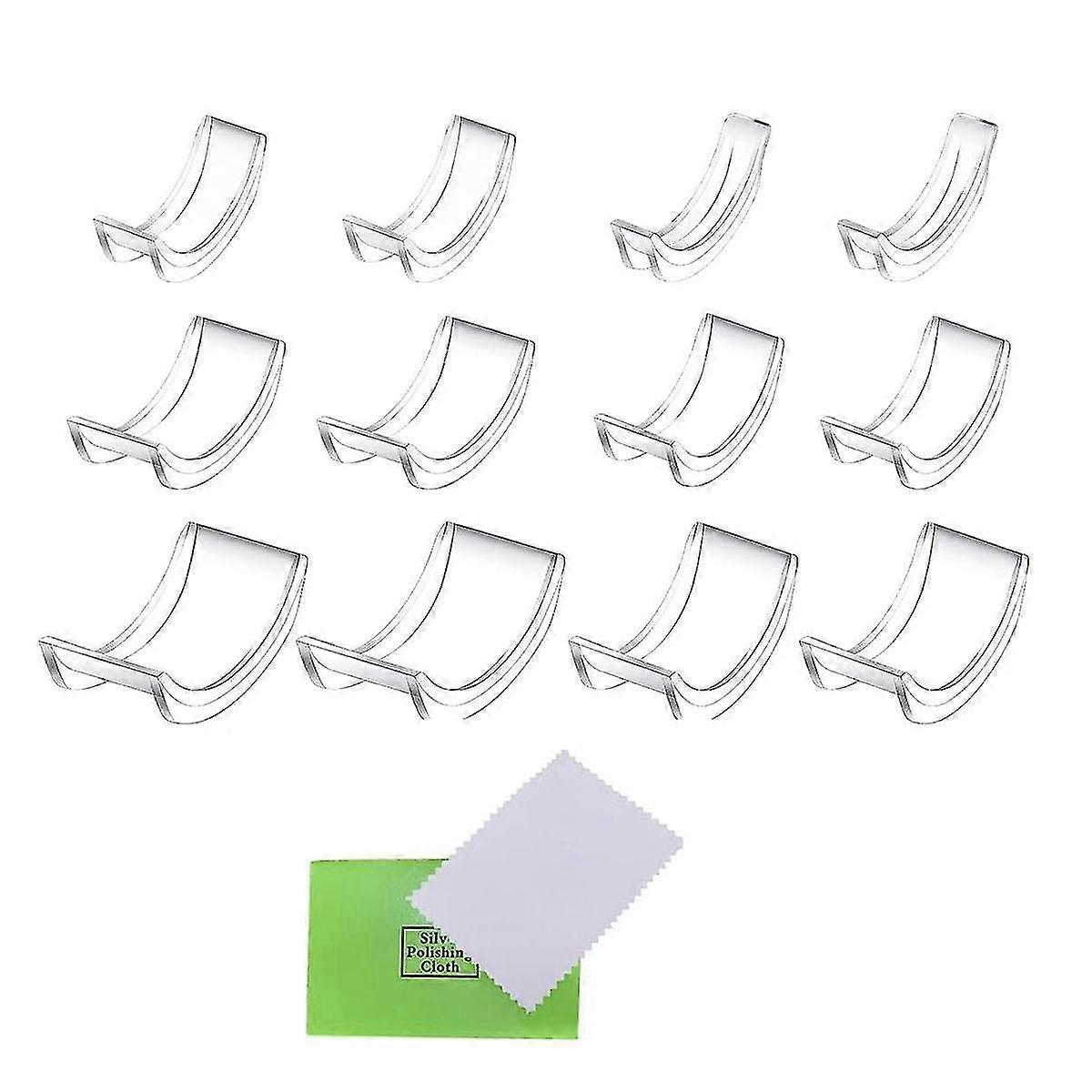 12個の目に見えない緩いリング用リングアジャスター。どんなリングにもフィット。リングを小さくするリングクリップ。