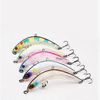 5pcs Schwimmender Trolling-Köder Elritze Angelköder Bass Crankbait Tackle Wobbler