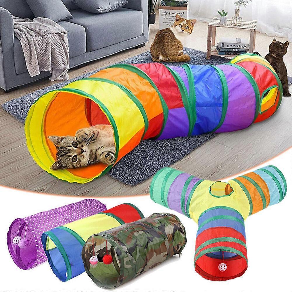 Pet Cat Tunnel Toy Foldable Pet Kitty Training Interactive FunToy For Cat Rabbit
