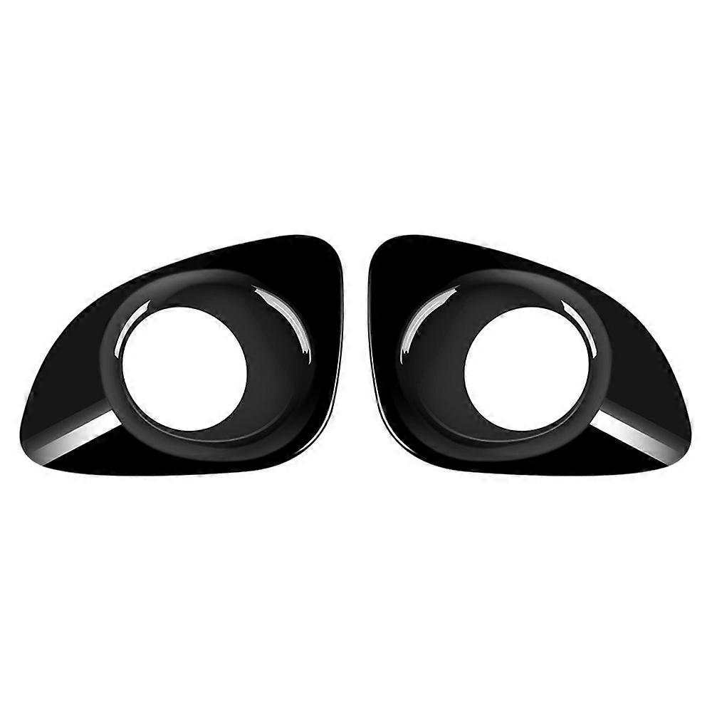 For 2021 2022 Glossy Black Front Fog Light Lamp Cover Trim Foglight Bezel Decoration Frame