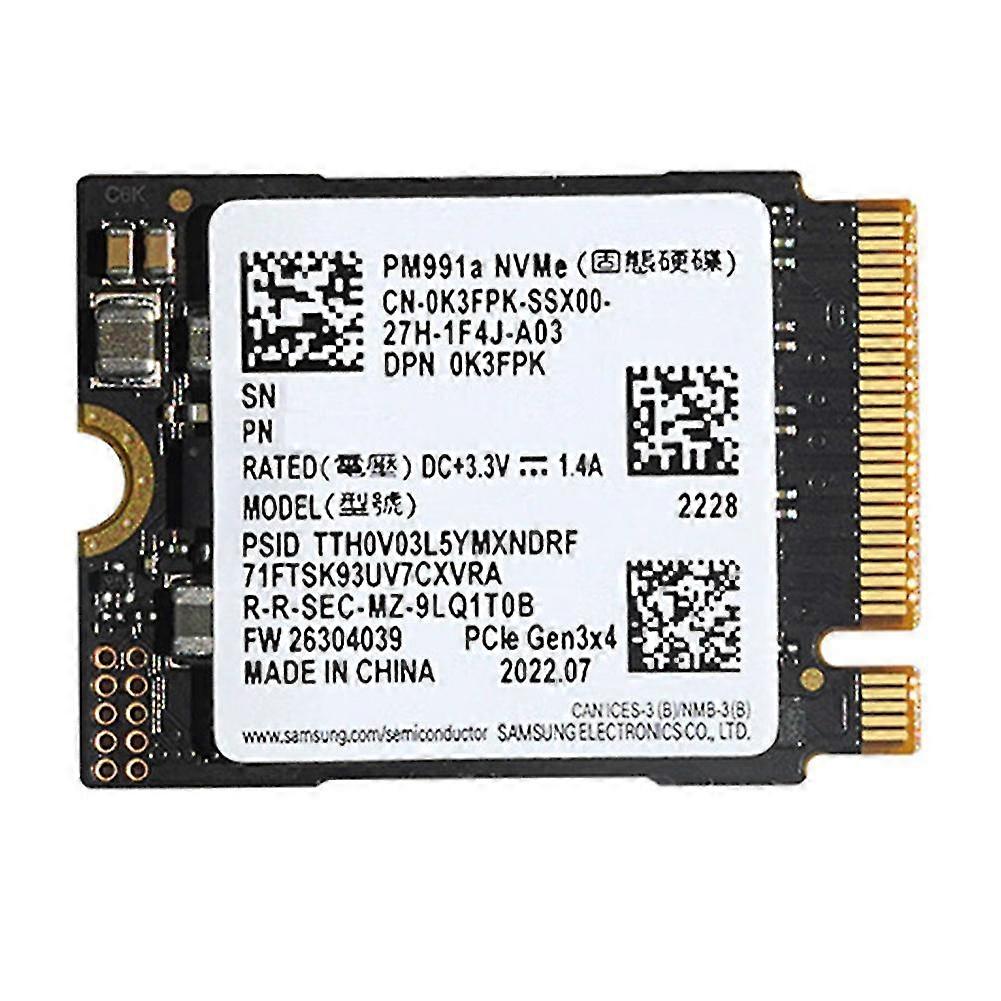 Pm991a 1 تيرابايت M.2 2230 30 ملليمتر Nvme Pcie SSD ل / سيرفس برو ///كمبيوتر محمول