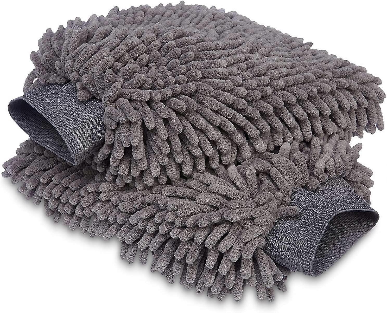 Luxury microfiber car wash gloves (2 pieces)