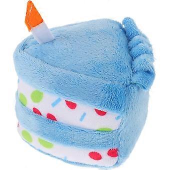 Geburtstagskuchen quietschende Hundespielzeug Plüsch Cupcake Hundespielzeug Hund Kauspielzeug Haustier Spielspielzeug Plüsch Quietschspielzeug Haustierbedarf für Hunde Welpe Katzen Haustier Geburtstagsfeier