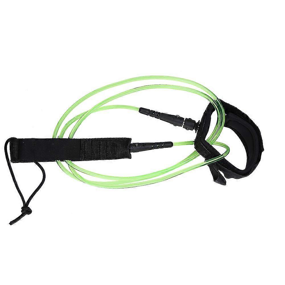 5.5mm Transparent Green Surfboard Leash 6ft with Double Swivels