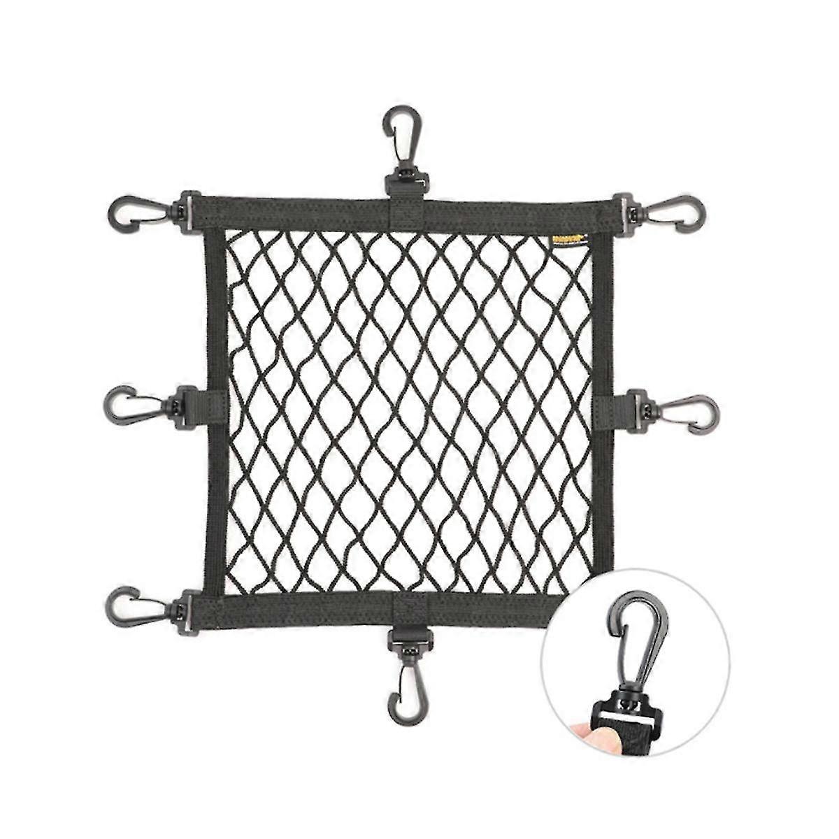 Rhinowalk Motorcycle Helmet Holder Net 8 Metal Hooks Motorbike Luggage Net Holder Mesh Storage Trunk Bags Accessories