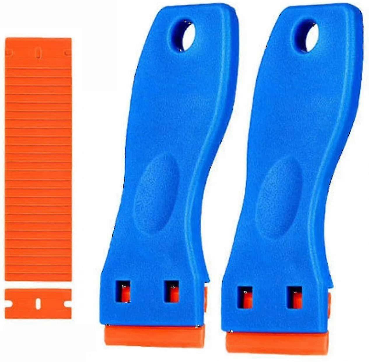 Plastic Scraper With Plastic Blades, Not Damage Removing Glues, Decals 1set-blue
