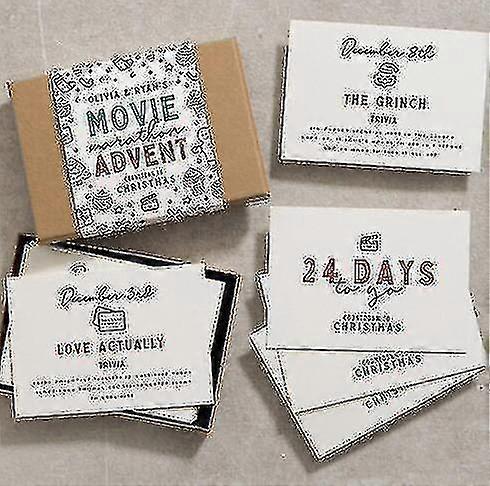 24buc Crăciun Advent Calendar Felicitare, Personalitate Crăciun 24 de zile Countdown Carduri cadou