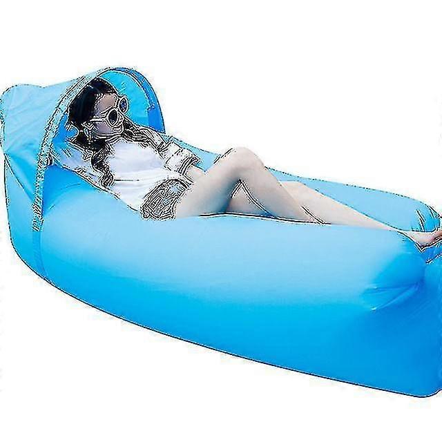Inflatable Lounger Best Air Lounger Sofa For Camping, Hiking For Poollightblue