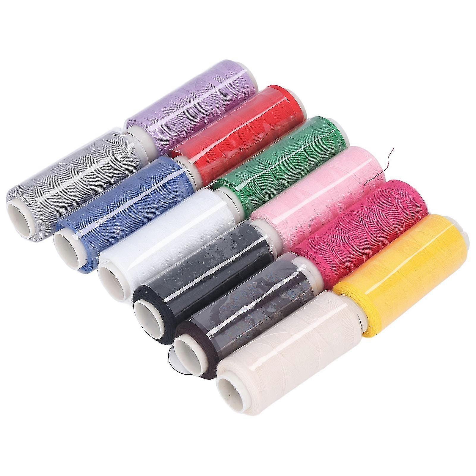 12 Color Polyester Sewing Thread Set, 250 Yards Each - DIY Embroidery Quilting Thread for Sewing Projects